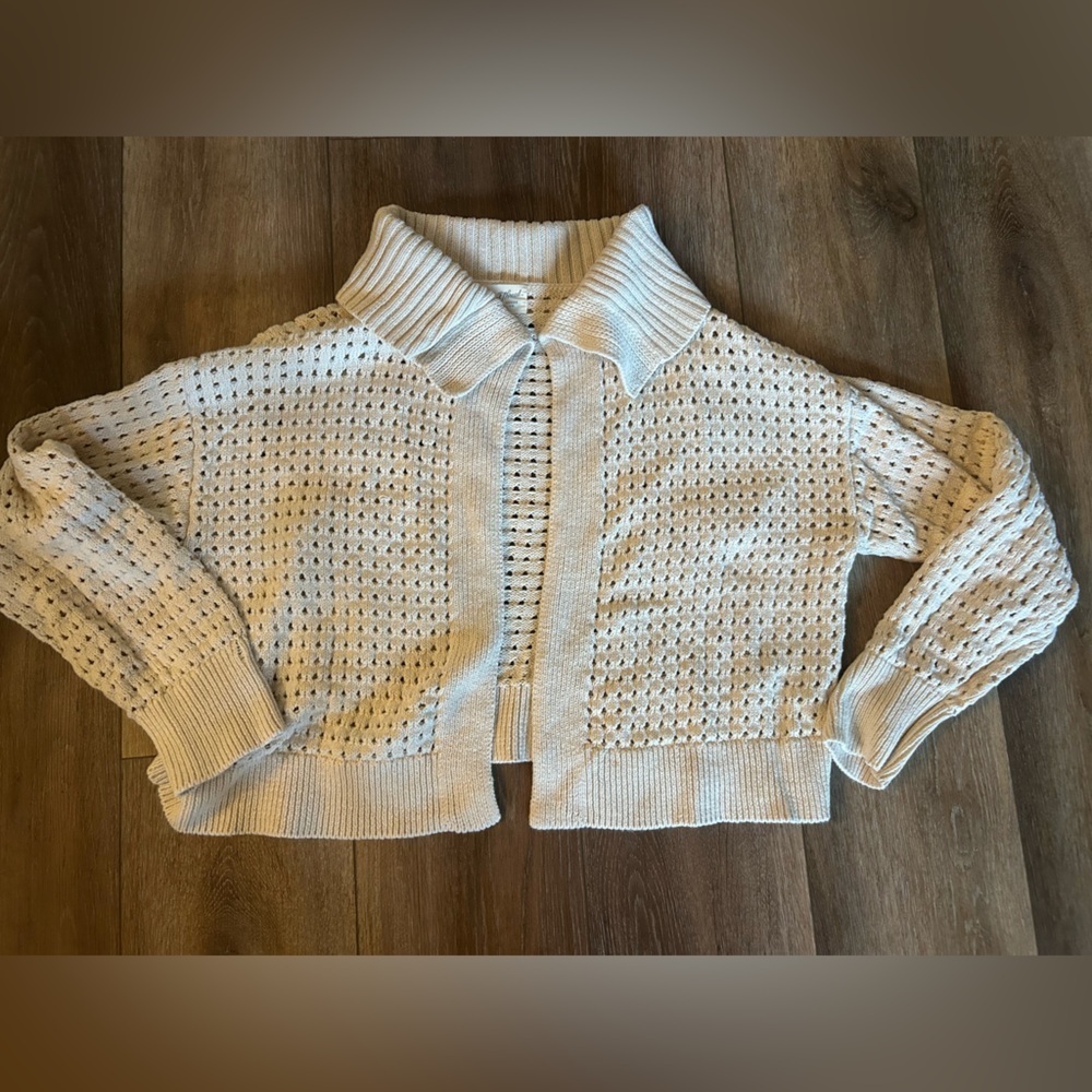 Universal Thread XL Open Knit Cardigan – Cream Crochet Sweater 🤍